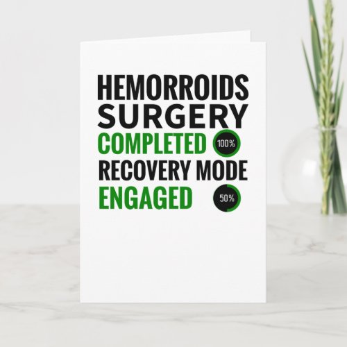 Hemorroids Survivor Surgery Recovery Gifts Card