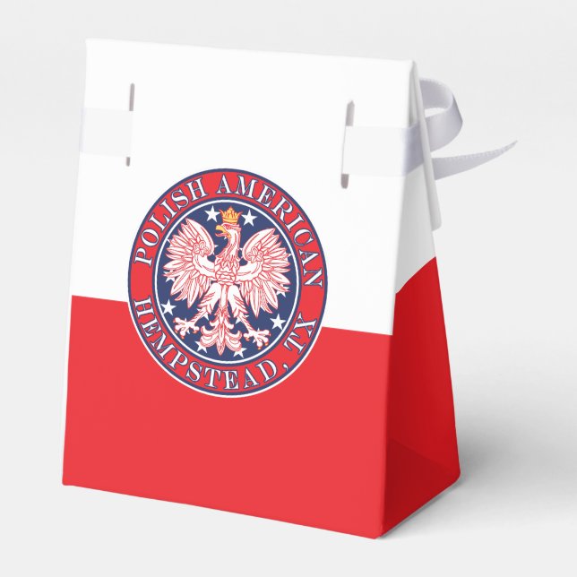 Hempstead Texas Polish American Eagle Favor Boxes (Back Side)