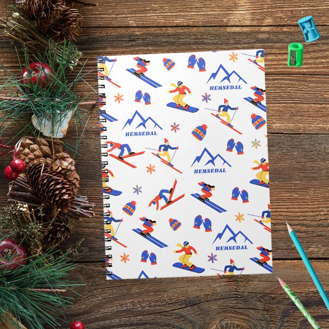 Hemsedal Norway Ski Snowboard Pattern Notebook (Creator Uploaded)
