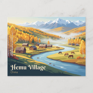 Hemu Village Xinjiang, China Postcard