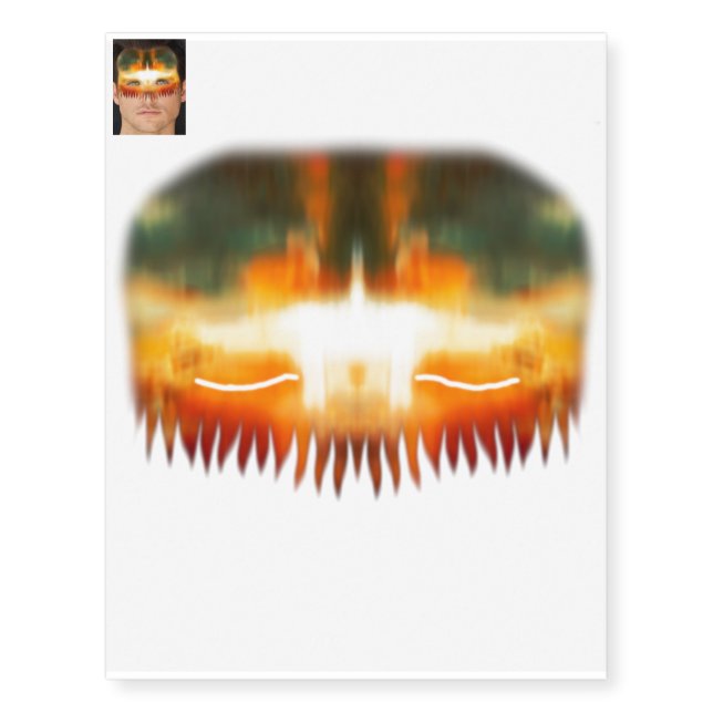 Hemut Chehara - Fantasy make up face paint Temporary Tattoos (Front)