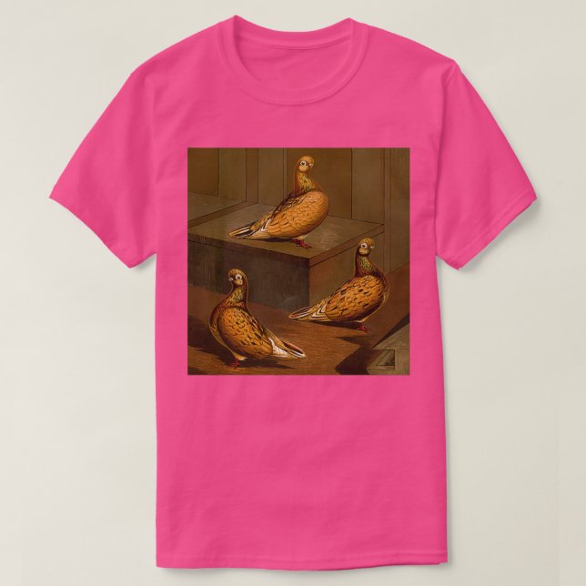 Hen Almond pigeon at three different ages T-Shirt (Design Front)