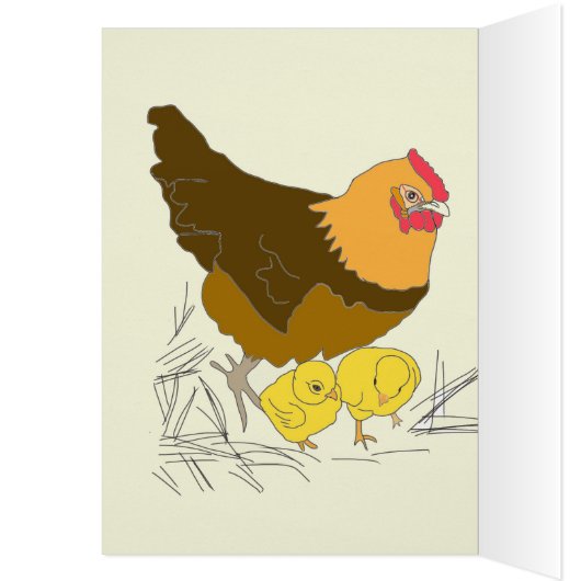 Hen and Baby Chicks (Inside (Left))