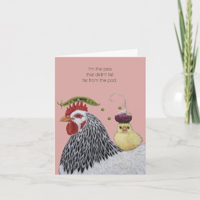 Hen and Chick cute Mother's Day card (Front)
