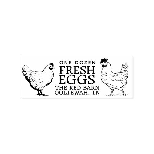Hen and Rooster Egg Carton Stamp 