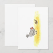HEN AND SNAIL CARD SUITABLE FOR FRAMING (Front/Back)