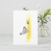 HEN AND SNAIL CARD SUITABLE FOR FRAMING (Standing Front)