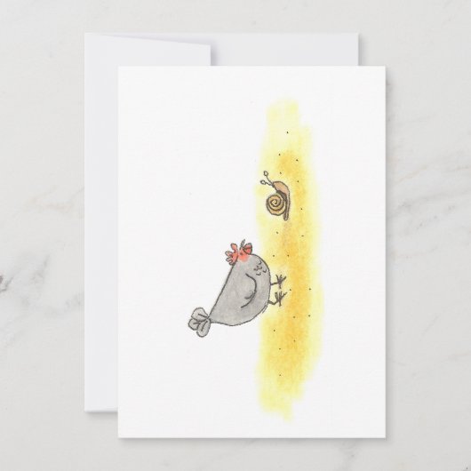 HEN AND SNAIL CARD SUITABLE FOR FRAMING (Front)
