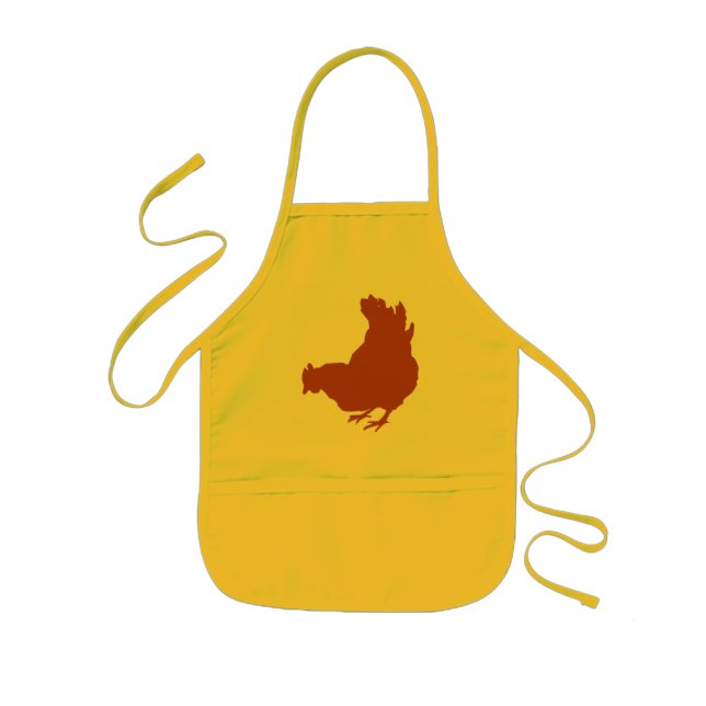Hen [chicken, farmer, organic eggs] kids' apron (Front)