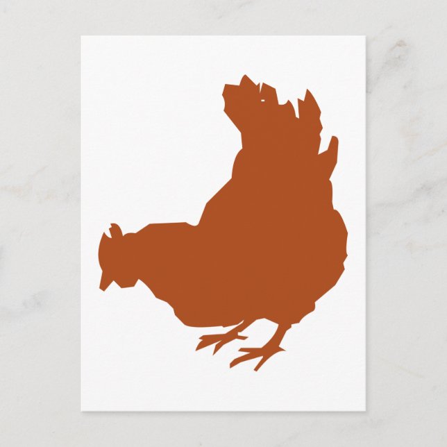 Hen [chicken, farmer, organic eggs] postcard (Front)