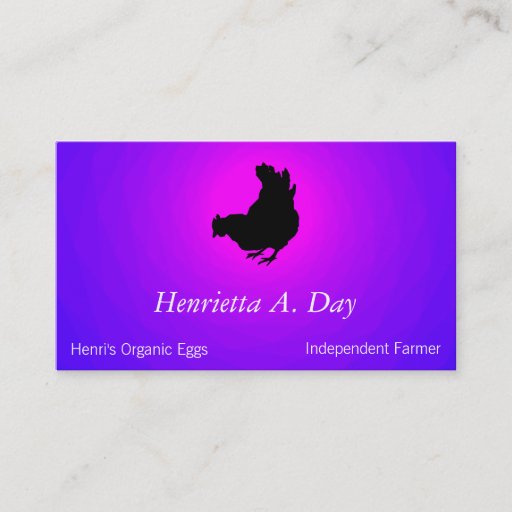 Customizable Hen [chicken, farmer, organic eggs] Violens Business Card Templates