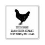Hen chicken logo self inking return address stamps