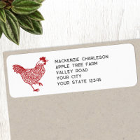 Hen Chicken Personalized Return Address