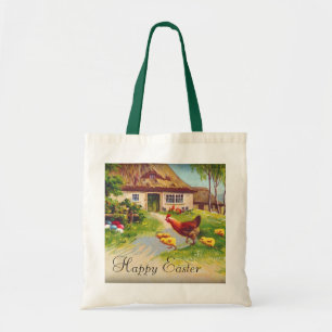 Hen, Chickens and Easter Eggs Tote Bag