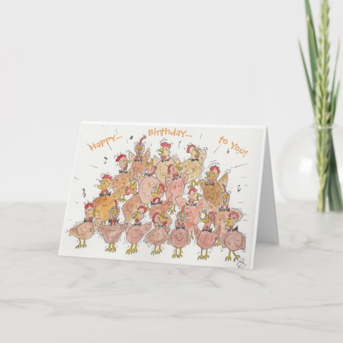 Hen Choir Happy Birthday Card