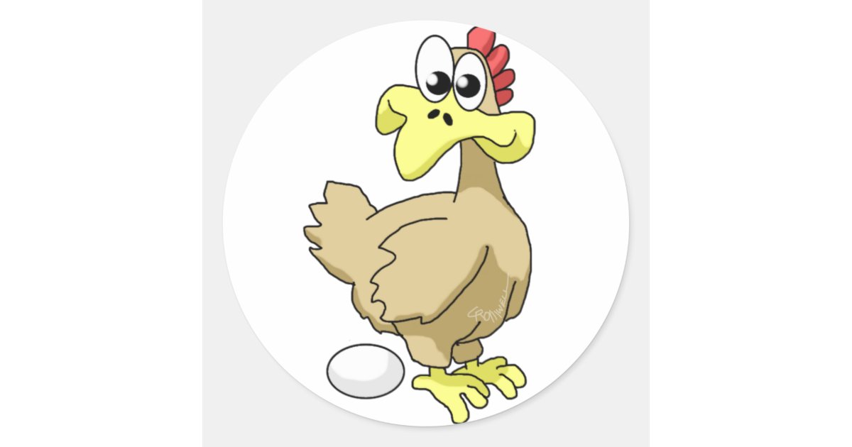 Hen Classic Round Sticker | Zazzle