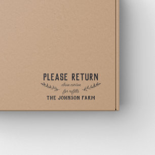 Hen Family Farm Return Carton Rubber Stamp