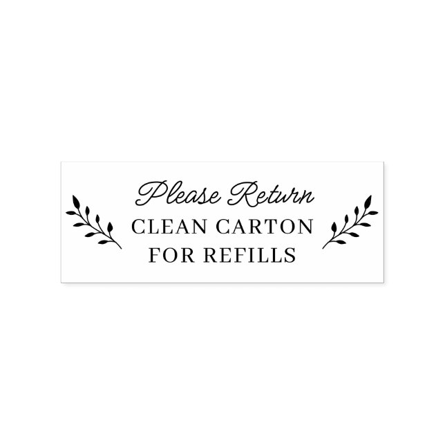 Hen Family Farm Return Carton Rubber Stamp (Imprint)