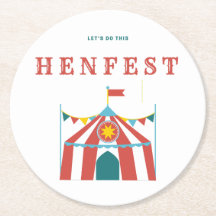 Hen Fest Paper Coaster