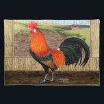 Hen House Hero Placemat<br><div class="desc">The rooster is the boss bird in the hen house and will protect it with vigor, he takes his job seriously! All the chickens look up to him.</div>
