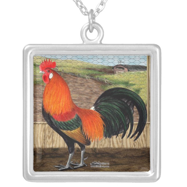 Hen House Hero Silver Plated Necklace (Front)