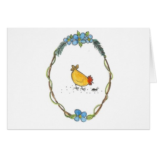 Hen In Border Cards (Front Horizontal)