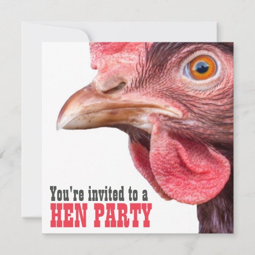 Hen Night Ladies Bachelorette Party Big Chicken Invitation