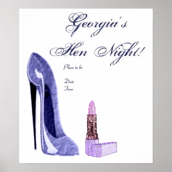 Hen Night Poster by shoe_art at Zazzle