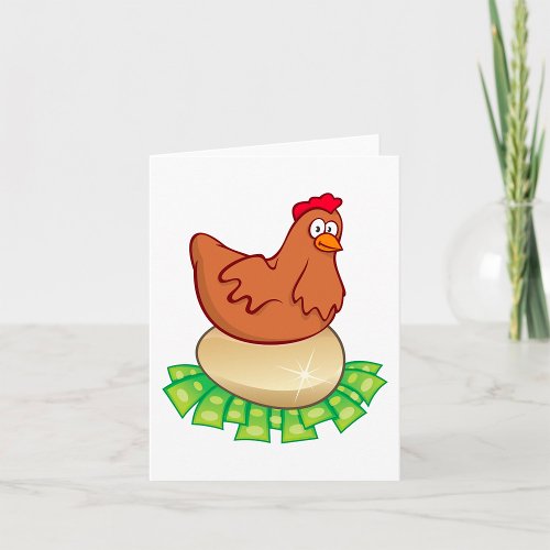 Hen On A Golden Egg Card