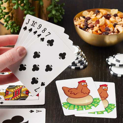 Hen On A Golden Egg Playing Cards