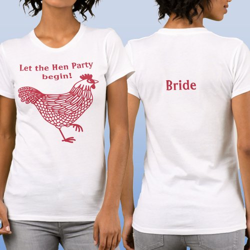 Hen Party Bachelorette Bride T_Shirt