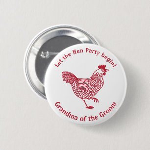 Hen Party Bachelorette Grandma of the Groom Button