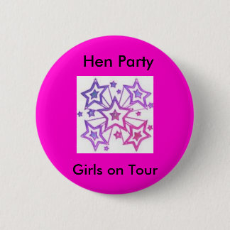Hen Party Badge Pinback Button