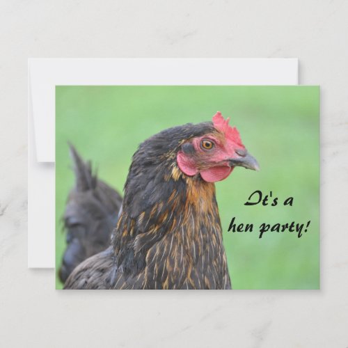 Hen party batchelorette invitation