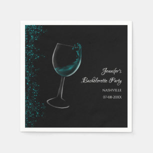 Hen party blue Mocktail bachelorette party Napkins