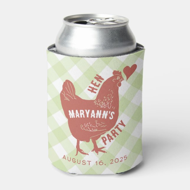 Hen Party Chicken Bachelorette Can Cooler (Can Front)