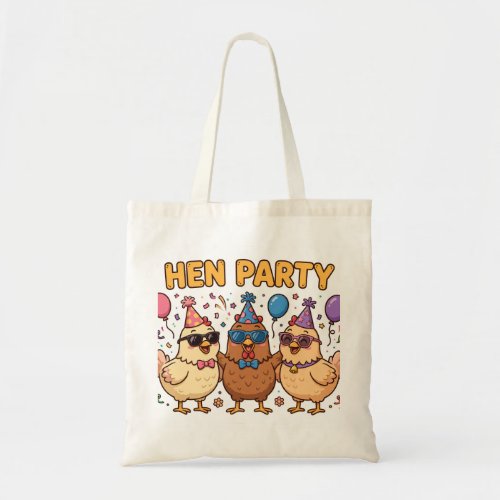 HEN PARTY Funny Chicken Tote Bag