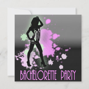 Hen Party Mrs Bride silhouette  Bachelorette Party Invitation