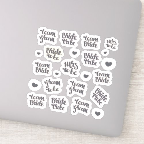 Hen Party stickers _ team bride  bride tribe