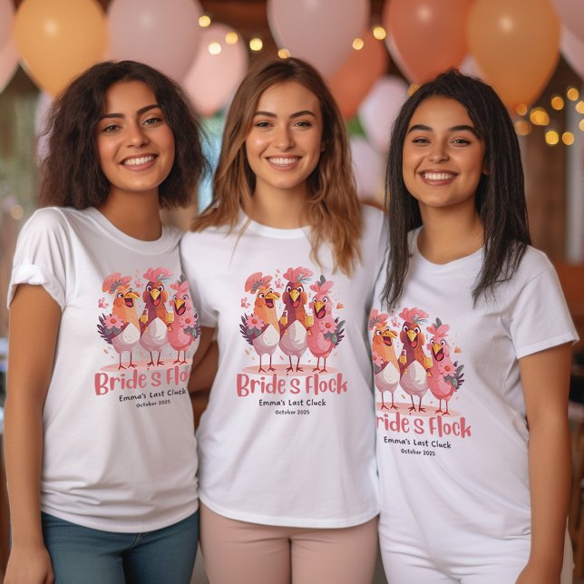Hen Party Tee - Bride's Flock - Bachelorette Party (Creator Uploaded)