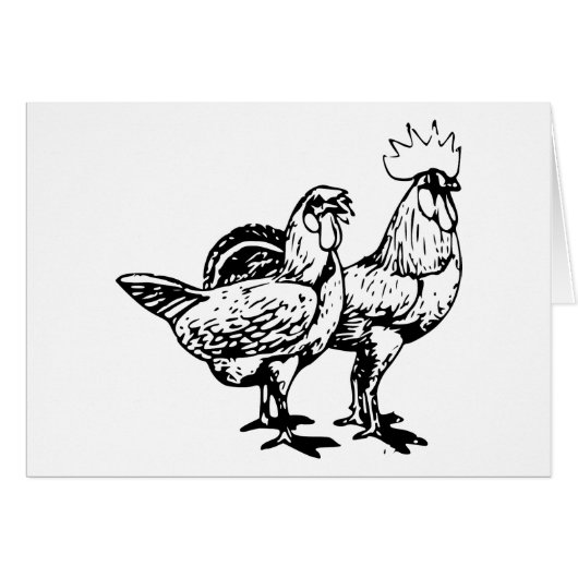 Hen & Rooster Cards (Front Horizontal)