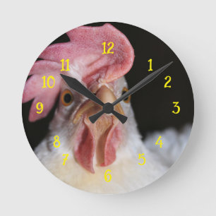 Hen Round Clock
