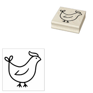 Hen Rubber Stamp