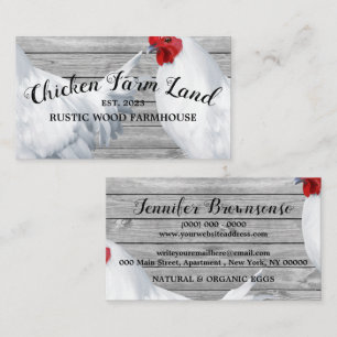 Hen Rustic Chicken Farm Fresh Eggs Business Card