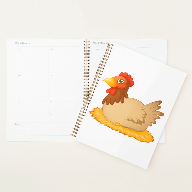 Hen Sitting on Nest Cute Farm Animal  Planner (Creator Uploaded)