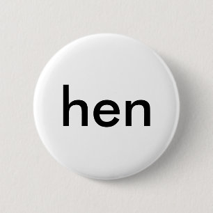 hen (swedish pronoun) button/pronomen-knapp hen pinback button