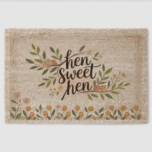Hen Sweet Hen Chicken Fiber Doormat