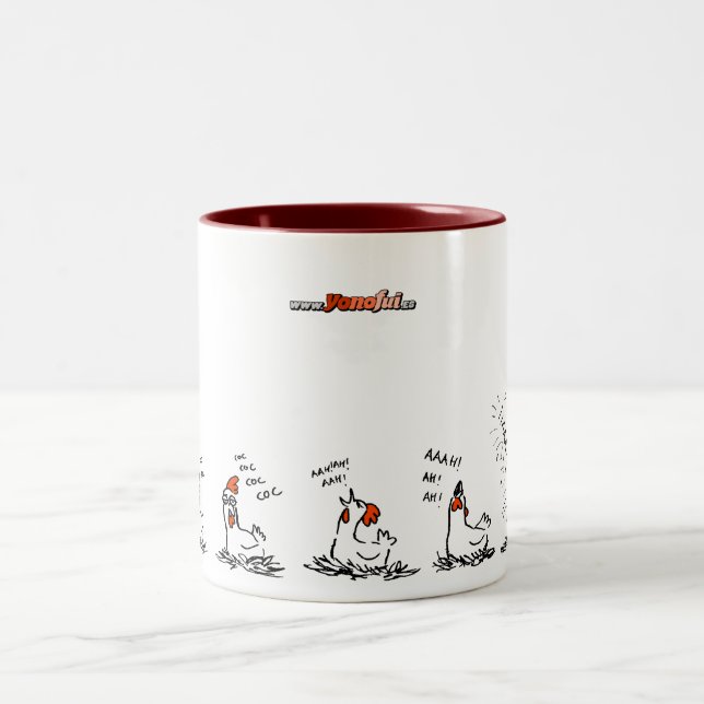 Hen Two-Tone Coffee Mug (Center)