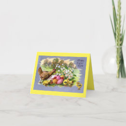  Hen With Chicks Holiday Card