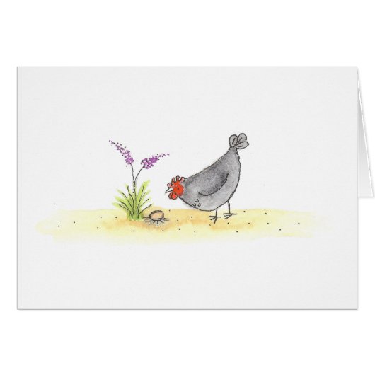 Hen With Egg And Flower Cards (Front Horizontal)